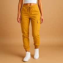 Hochtaillierte Frachtpants mit Stretchkomfort für Damen | Elvira-Zermatt Boutique