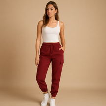 Hochtaillierte Frachtpants mit Stretchkomfort für Damen | Elvira-Zermatt Boutique