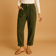 Hochtaillierte Stoffhose Damen mit geraden Beinen | Nina-Zermatt Boutique