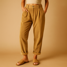 Hochtaillierte Stoffhose Damen mit geraden Beinen | Nina-Zermatt Boutique