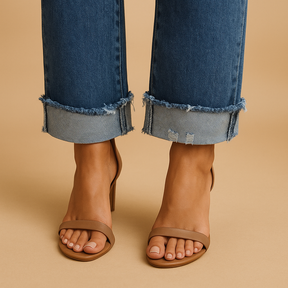 Jeans Damen mit asymmetrischer Taille für lässigen Style | Edna-Zermatt Boutique