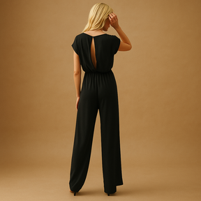 Jumpsuit Damen mit V-Ausschnitt und weitem Beinausschnitt | Lotte-Zermatt Boutique