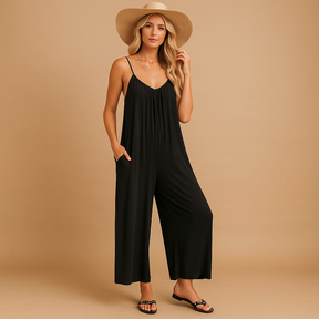 Jumpsuit Damen mit Verstellbaren Trägern und Elastischem Bund | Elena-Zermatt Boutique