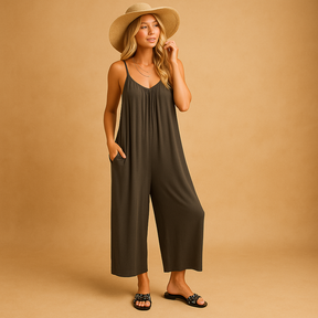 Jumpsuit Damen mit Verstellbaren Trägern und Elastischem Bund | Elena-Zermatt Boutique