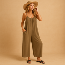 Jumpsuit Damen mit Verstellbaren Trägern und Elastischem Bund | Elena-Zermatt Boutique