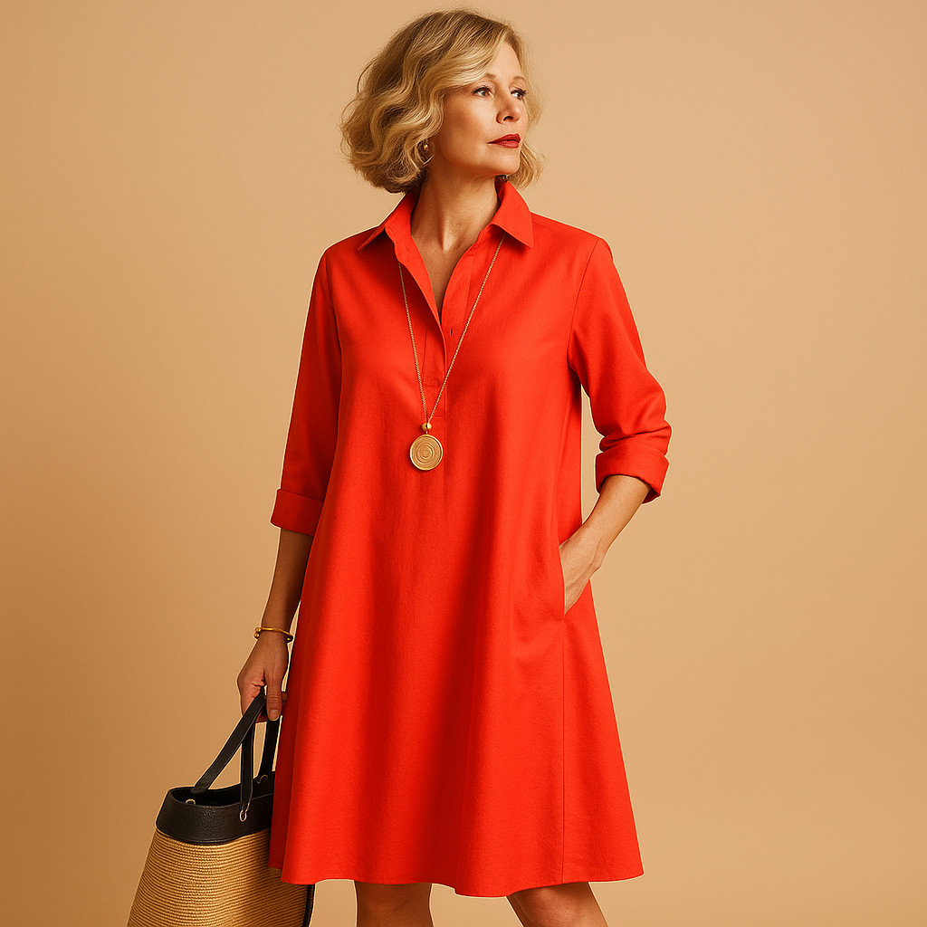Kleider Damen Polokleid mit Stretch und Kragen für Komfort | Ylva-Zermatt Boutique