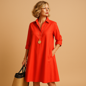 Kleider Damen Polokleid mit Stretch und Kragen für Komfort | Ylva-Zermatt Boutique