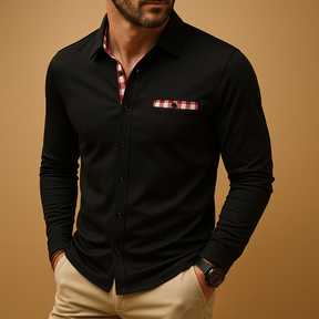 Langarm Poloshirt Herren aus atmungsaktivem Stoff | Matten-Zermatt Boutique