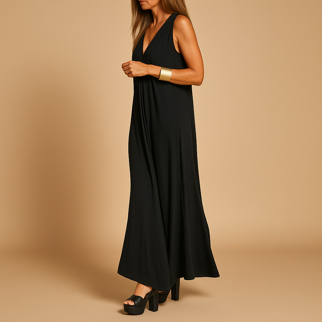 Langes Abendkleid mit raffinierter Passform für besondere Anlässe | Ayania-Zermatt Boutique