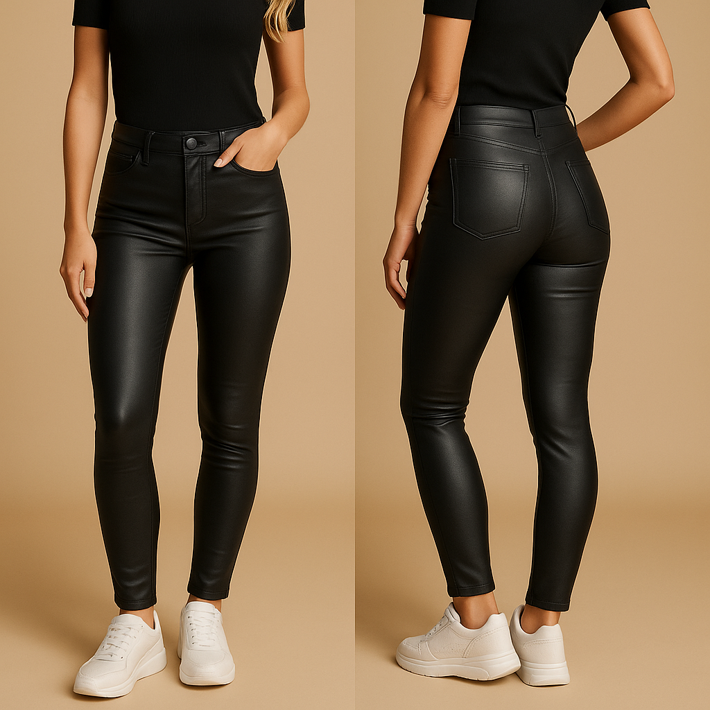 Lederhose Damen mit hohem Bund und schmaler Passform | Milou-Zermatt Boutique