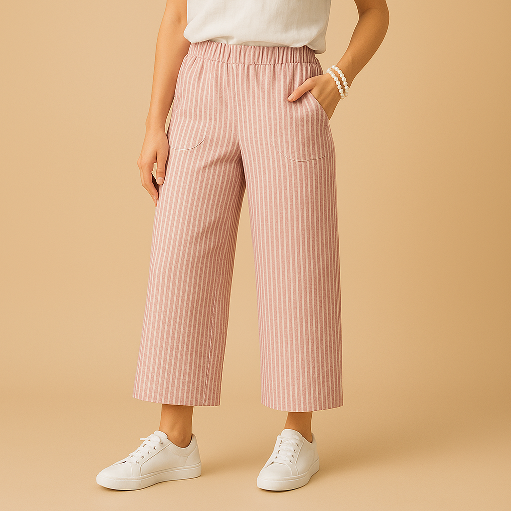 Leichte Sommerhose Damen aus atmungsaktivem Leinen | Fleur-Zermatt Boutique