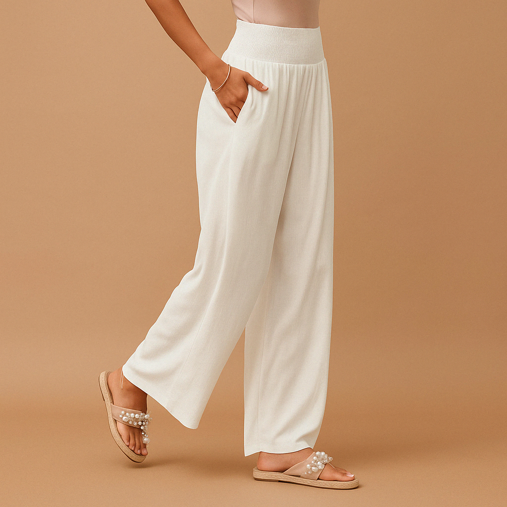 Leichte Sommerhose Damen mit elastischer Taille und atmungsaktivem Stoff | Loïs-Zermatt Boutique