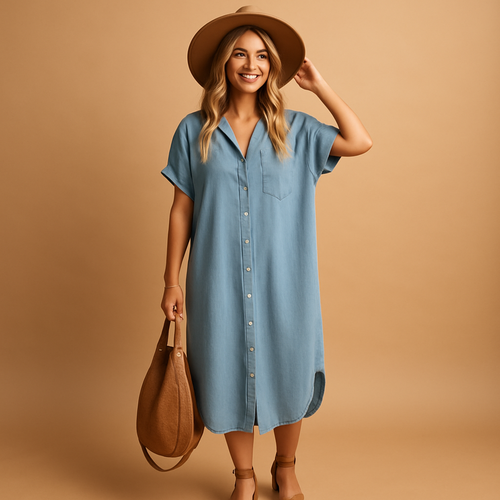 Luftiges Sommerkleid in Himmelblau für Damen | Lotte-Zermatt Boutique