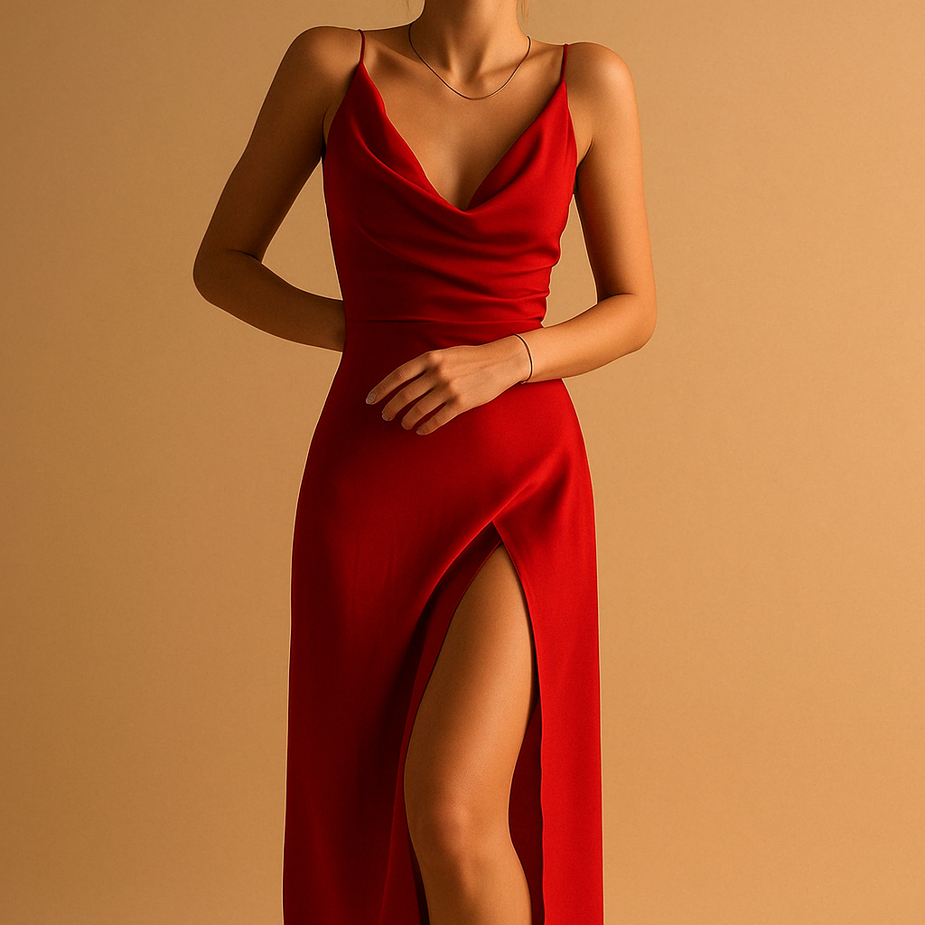 Maxikleid mit V-Ausschnitt für Hochzeiten | Lena-Zermatt Boutique