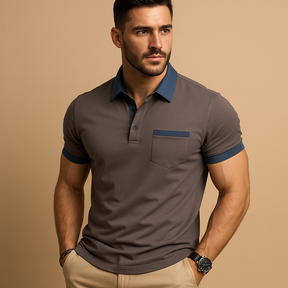 Poloshirt Herren aus atmungsaktivem Stoff in klassischer Passform | Raf-Zermatt Boutique