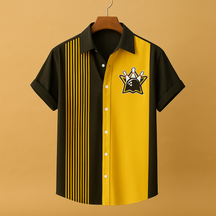 Poloshirt Herren mit Auffälligem Retro Bowling Print | Krawatten-Zermatt Boutique