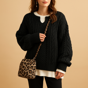 Pullover Damen im Großen Kabelstrickdesign für kalte Tage | Selina-Zermatt Boutique