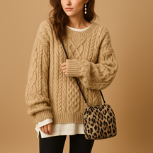 Pullover Damen im Großen Kabelstrickdesign für kalte Tage | Selina-Zermatt Boutique