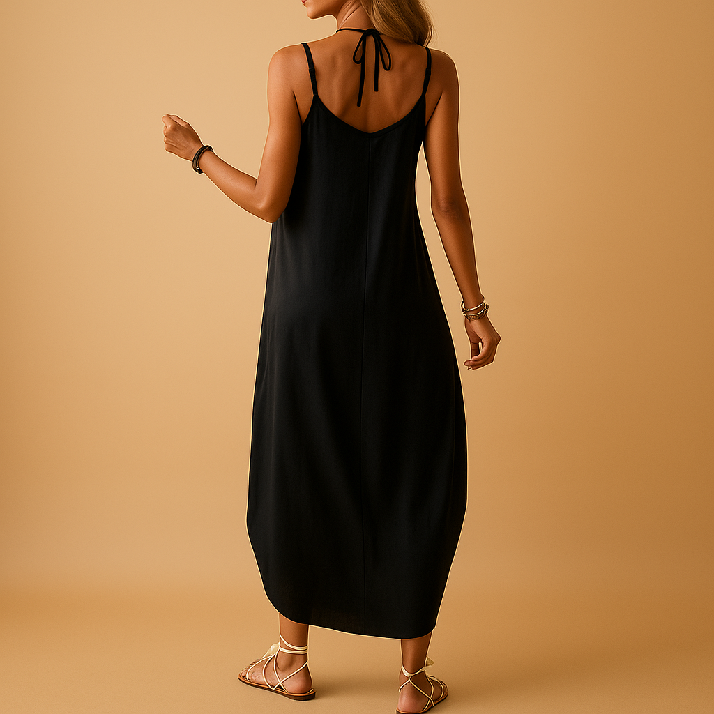 Sommerkleid Damen mit V-Ausschnitt und bequemer Passform | Yara-Zermatt Boutique