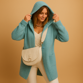 Strickjacke Damen mit Offener Front aus Weichem Strickstoff | Elara-Zermatt Boutique