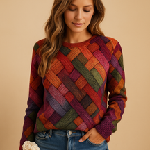 Strickpullover Damen mit auffälligem Druck und weichem Komfort | Rubin-Zermatt Boutique