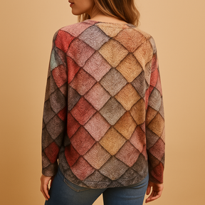 Strickpullover Damen mit auffälligem Druck und weichem Komfort | Rubin-Zermatt Boutique