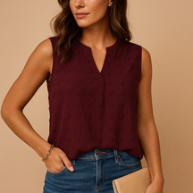 Tops Damen Ärmelloses V-Ausschnitt Oberteil für Elegante Outfits | Nina-Zermatt Boutique