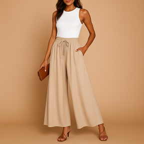 Weite Hosen Damen mit Hoher Taille für Elegante Silhouette | Yara-Zermatt Boutique