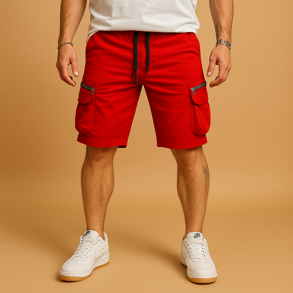 Bequeme Frachtshorts mit verstellbarem Zugkabel für Sommer | Matten-2