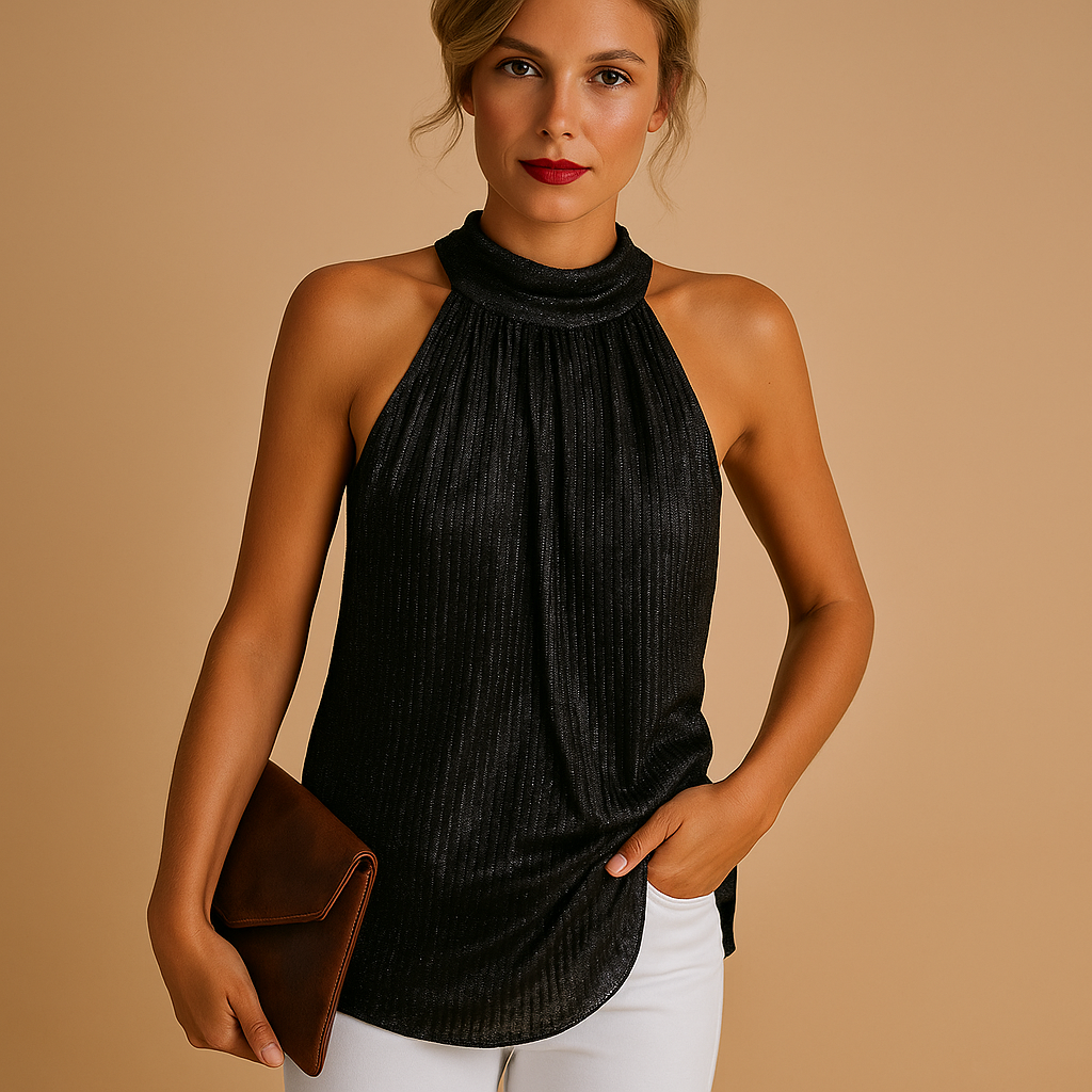 Oberteile für Damen mit Spitzenhalsdetail und bequemer Passform | Elvira-2