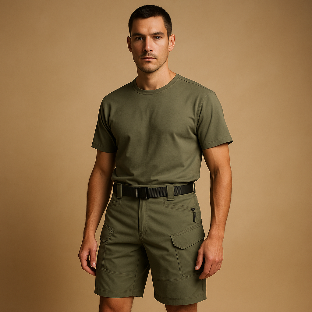 Frachtshorts für Männer mit schnelltrocknendem Stoff und Taschen | Timo-2