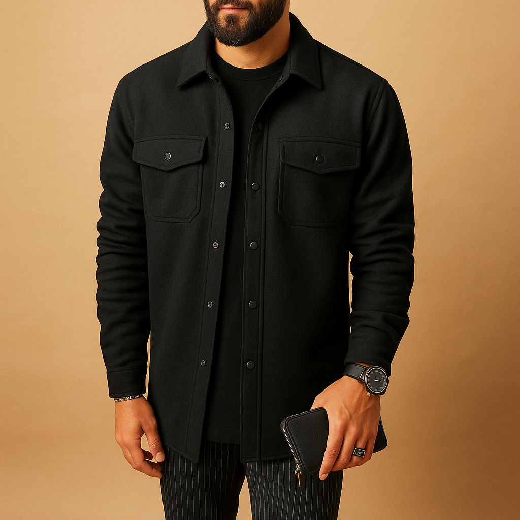 Bequeme Flanellbluse für Männer im lässigen Stil | Diego-2